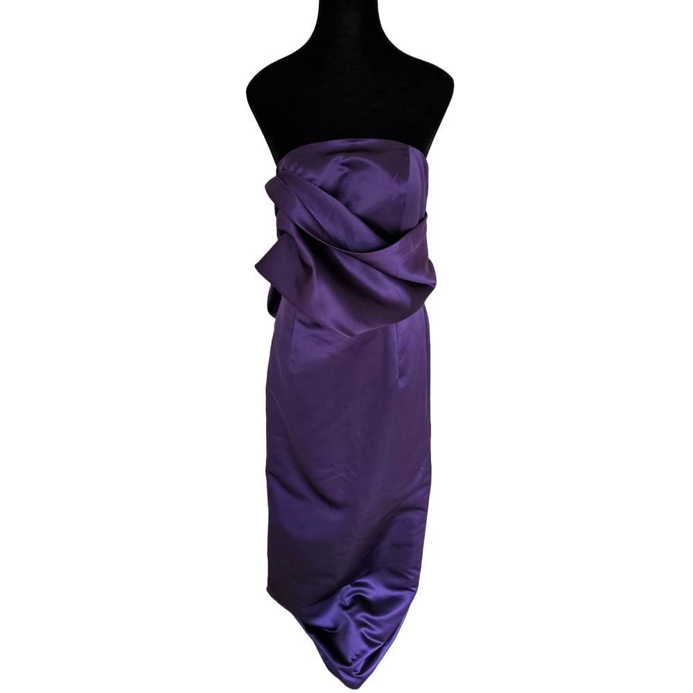 Elegant Purple Strapless Dress
